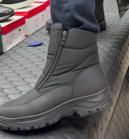 Men's zipper cotton snow boots