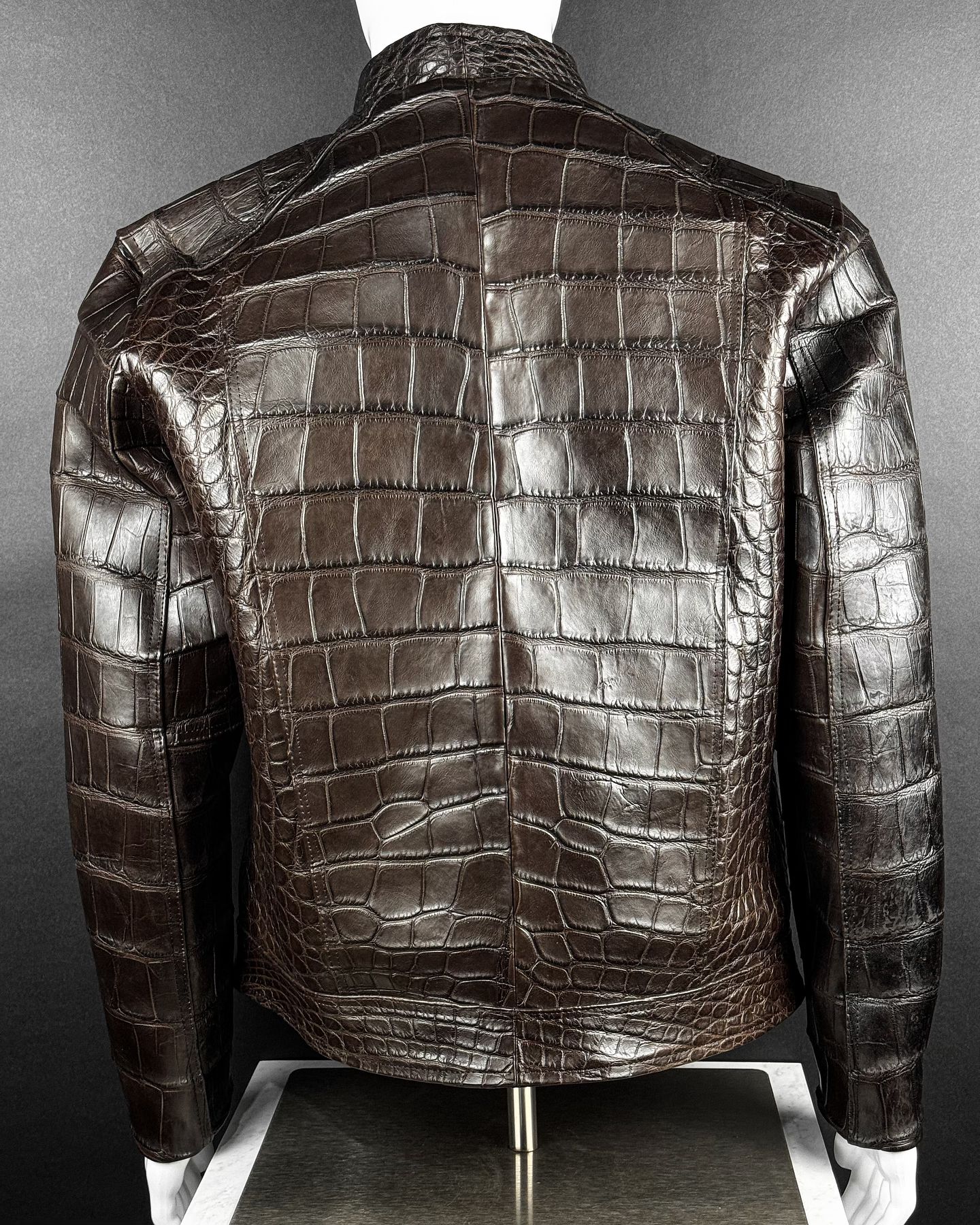 High quality crocodile leather jacket