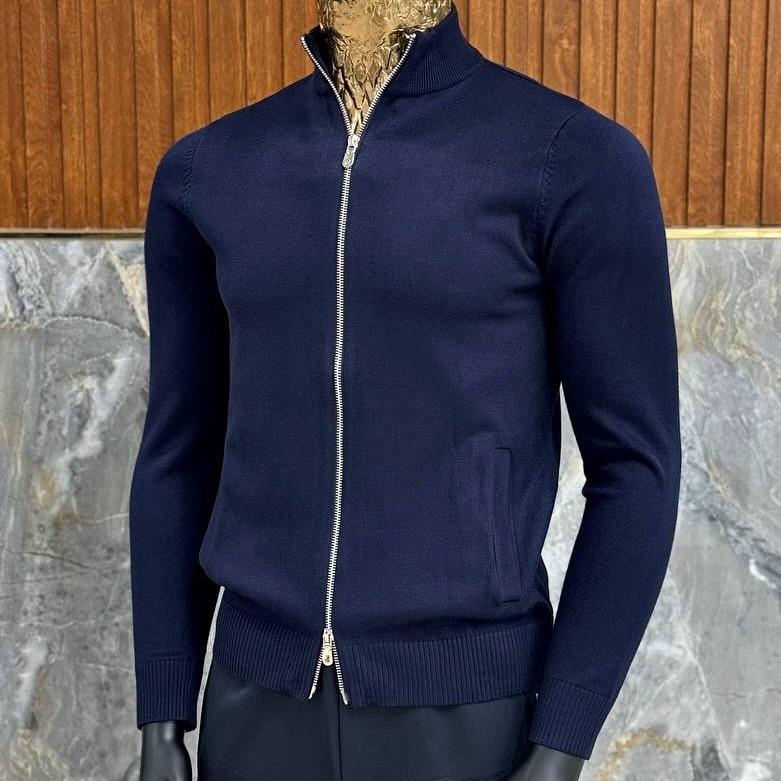 Solid color sweater casual men's coat