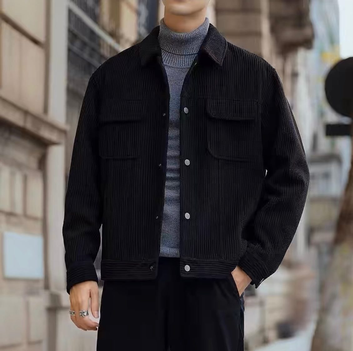 2024 new trend corduroy men's jacket