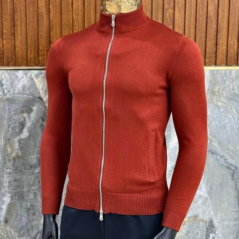 Solid color sweater casual men's coat