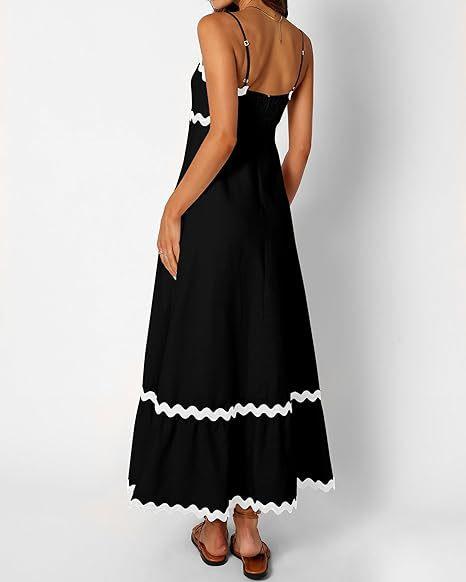 A LINE MIDI BLACK DRESS