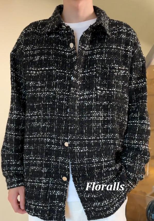 Autumn men's new knitted cotton retro lapel jacket coat