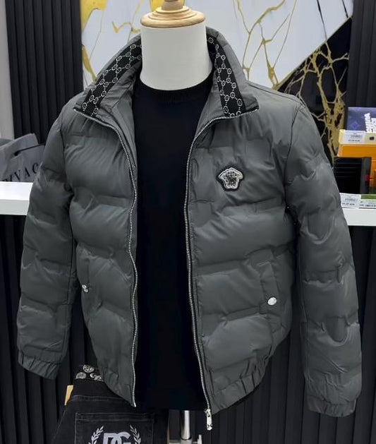 Standing collar light gray advanced down jacket