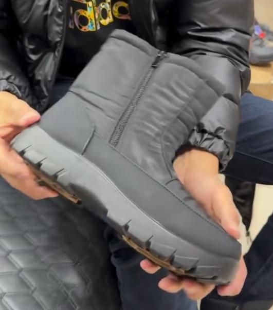 Men's zipper cotton snow boots