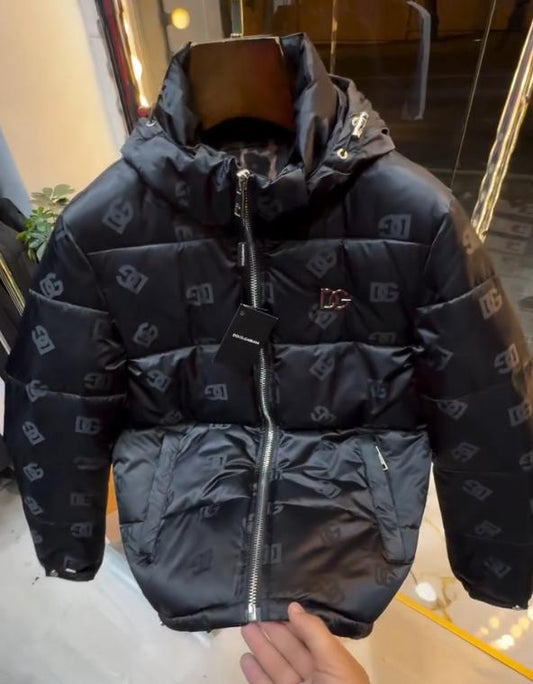 Men's full-printed high-quality warm coat