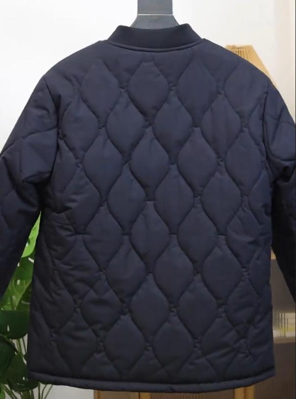 Men's winter cotton-padded jacket is loose and padded with velvet