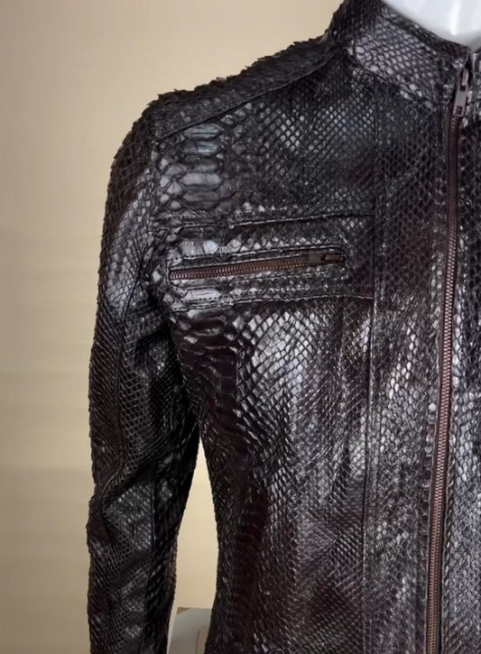 High-grade crocodile leather jacket