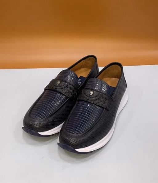 Men's non-slip buckle bean shoes