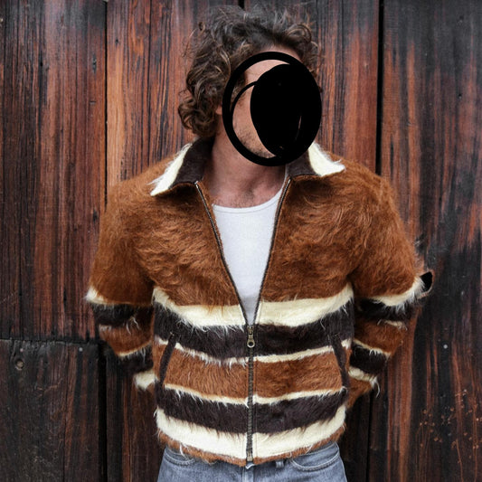 Men's handmade retro wool felt coat