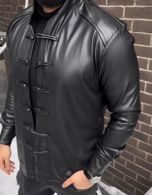 Bruce Lee leather leather sheepskin men's leather jacket