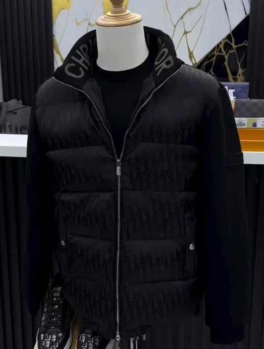 Collar letter embroidery men's down jacket