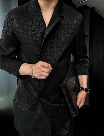 Men's luxury fashion suit jacket handsome two-piece suit